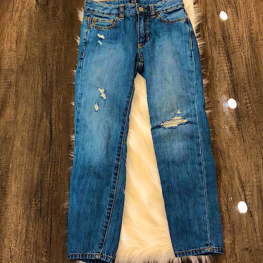 Gap girls regular ripped jeans